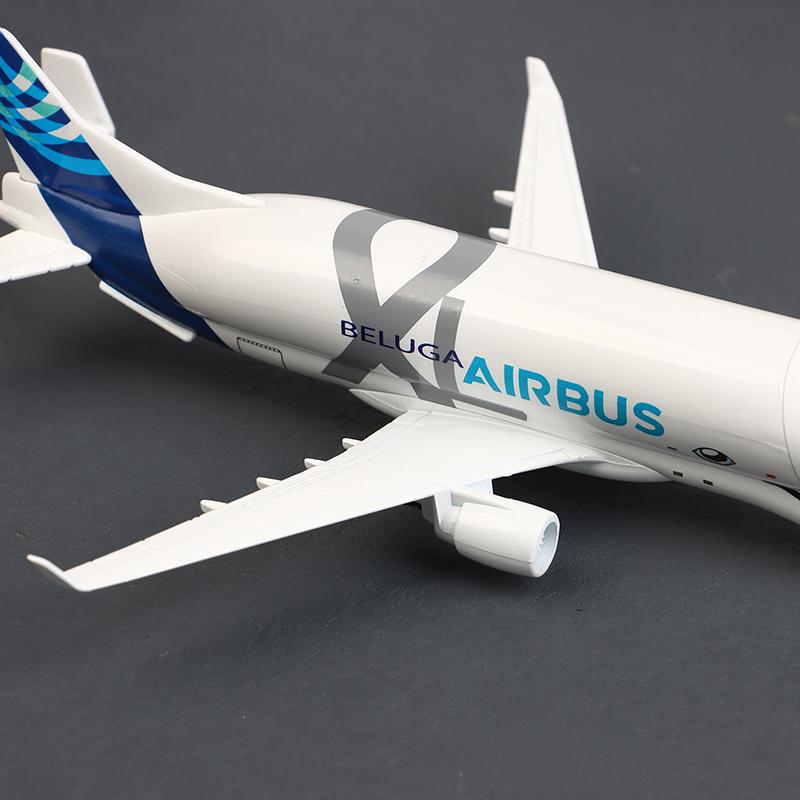 20 см Белый кит Транспортный самолет A300-600 Beluga Airlines Модель самолета Транспорт Белуга Литье из сплава Самолет Игрушка Модель