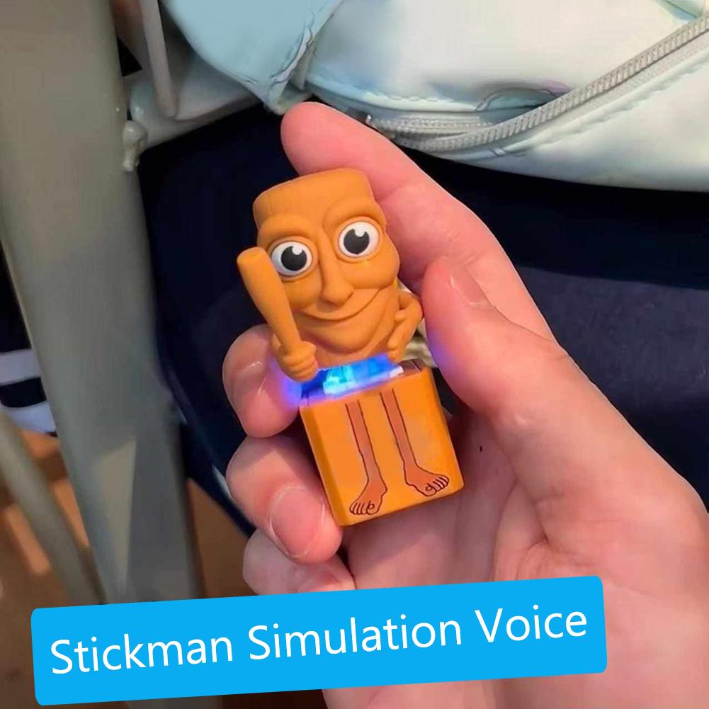 2025 Новый Тунг Тунг Тунг Деревянный Человечек Кнопка Брелок со Светящимся Звуком Брелок Подвеска Аниме Периферия Декор Подарки