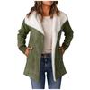 Women's Casual Solid Color Loose Plush Large Lapel Jacket With Pockets