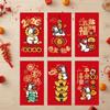 6Pcs/Set Paper Craft 2026 Horse Year Red Envelope Cartoon 2026 Horse Year Red Pocket Lunar New Year