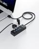 SAN ZANG MASTER USB 5 Гбит/с Без драйверов расширения USB Совместимый с и Chromebook 4-портовый концентратор 3.0, Высокоскоростная передача, Легкий, Требуемый, Windows,