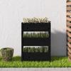 VidaXL Planter Black 77x25x104.5 Cm Solid Pine Wood 823938