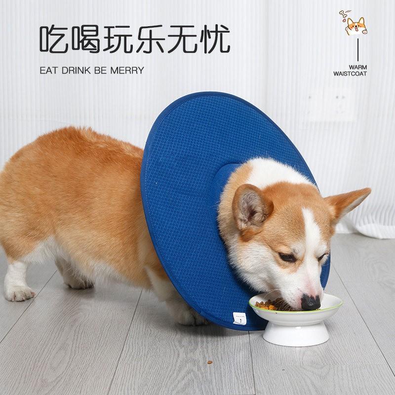 Pet Recovery Collar Cats Dogs Post Surgery Anti-Lick Bite Protection Cone Neck Guard Breathable Mesh Oxford Fabric