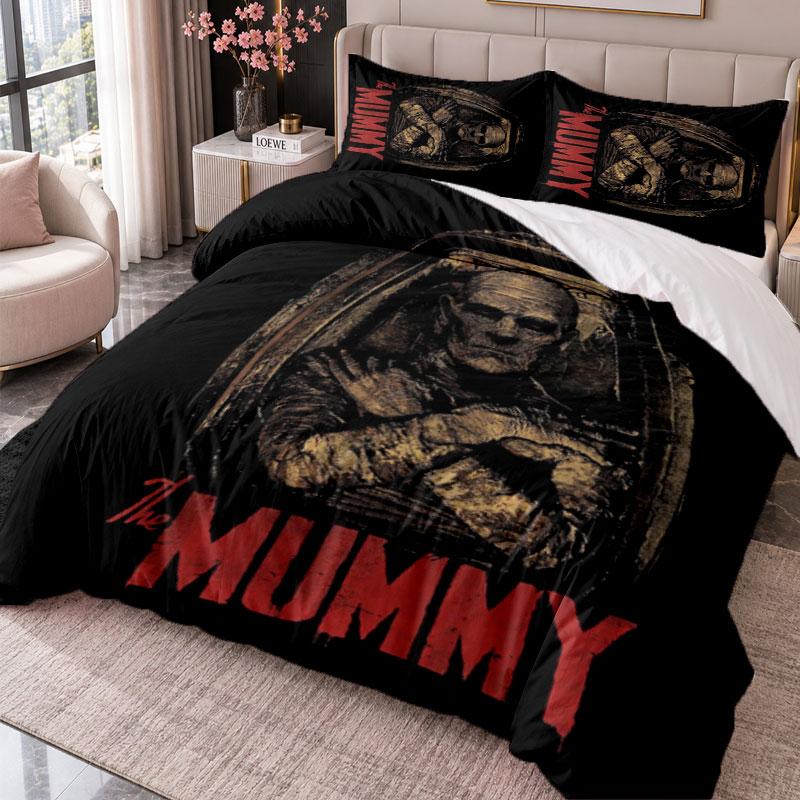 The Mummy 3Pcs Bedding Set Duvet Cover With Two Pillowcases For Bedroom Home Decoration