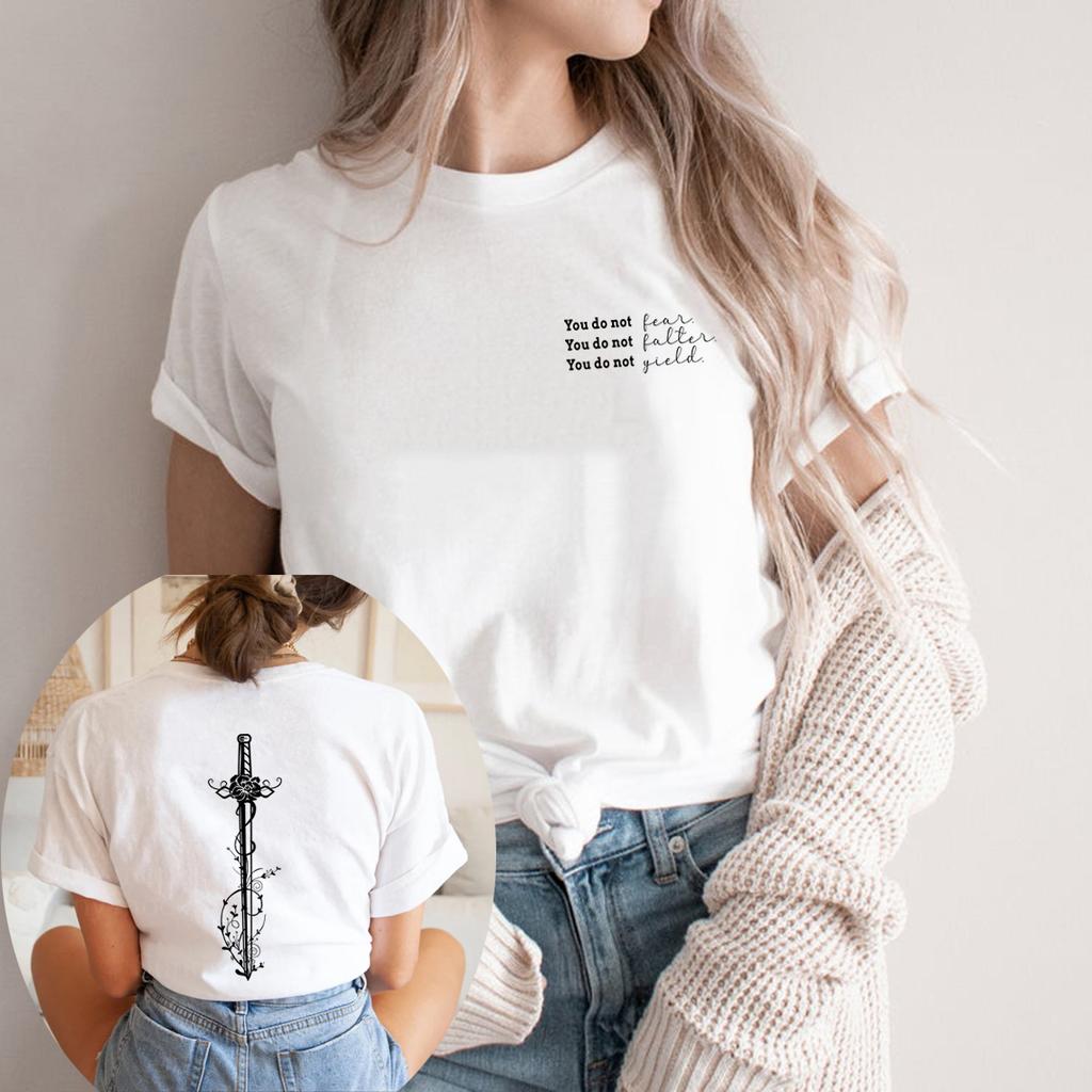 You Do Not Yield T-shirt Throne of Glass T Shirt A Court of Thorns and Roses Court of Dreams Tshirt Unisex Vintage Graphic Tess