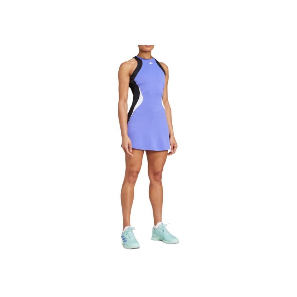 Adidas Aeroready Premium Dress Comfortable Soft Breathable Sleeveless Mini Dress Women Dress Cobalt-Blue IM9123
