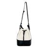 Portable Canvas Bag Niche Splicing Design Shoulder Messenger Bag Fashion Versatile Drawstring Bucket Bag Women