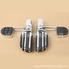 Harley Chrome Foot Pegs - Black Motorcycle Footrests for VTX1800 (2002-2011)