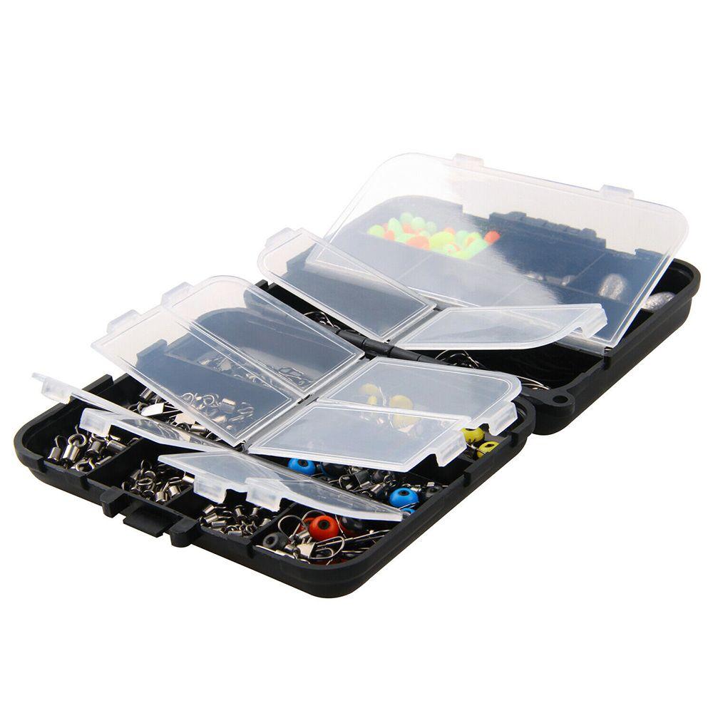 Уличные застежки, крючки для бусин, вертлюжки, грузила, рыболовные коробки для снастей, набор 160 шт., рыболовный инструмент, снасти