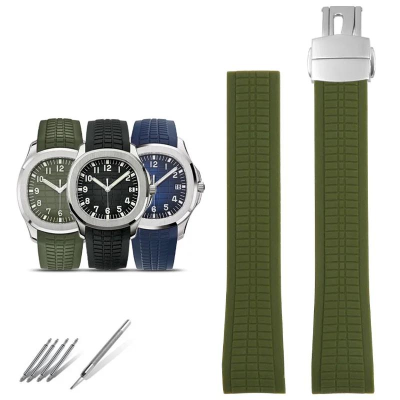 Силиконовый ремешок для часов PP Patek Philippe Grenade AQUANAUT Серии 5167A/5168G Аксессуары для ремешка 21 мм