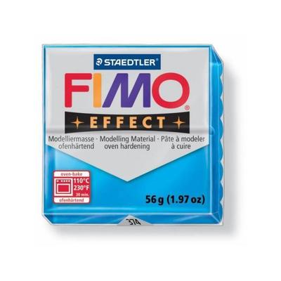 Полимерная глина - Staedtler - Fimo Effect 374 - Полупрозрачный синий - 56г - Запекаемая в духовке 110°C