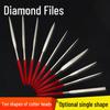 Ten-Piece Diamond Alloy File Set: 3x140mm Flat & Round Files