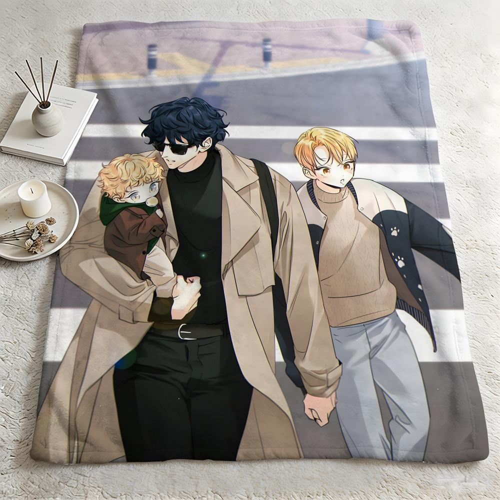 comic LLove Is An Illusionn Throw Warm Soft Flannel Blanket Multiuse for Sofa Bed Camping Travel Nap