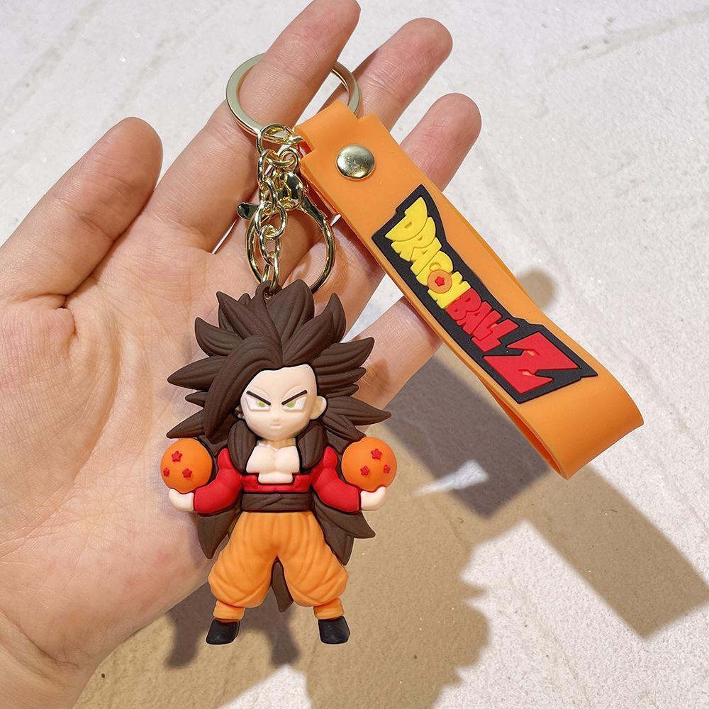 Брелок Dragon Ball Z Аниме Супер Сайян Гоку Фигурка Милый Брелок Подвеска на Сумку Украшение для Машины Аксессуары для Ключей Детская Игрушка Рождественские Подарки