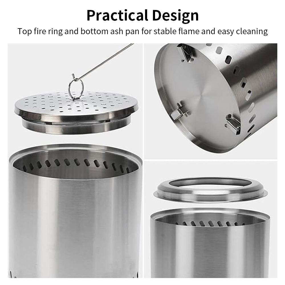Smokeless Fire Pits for Outside Portable Fire Pit Small Firepit Ideal for Outdoor Camping RV Use