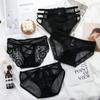 Seamless Fashion Hoolow Transparent Low waist Mesh Lingerie Sexy Briefs Lace Panties