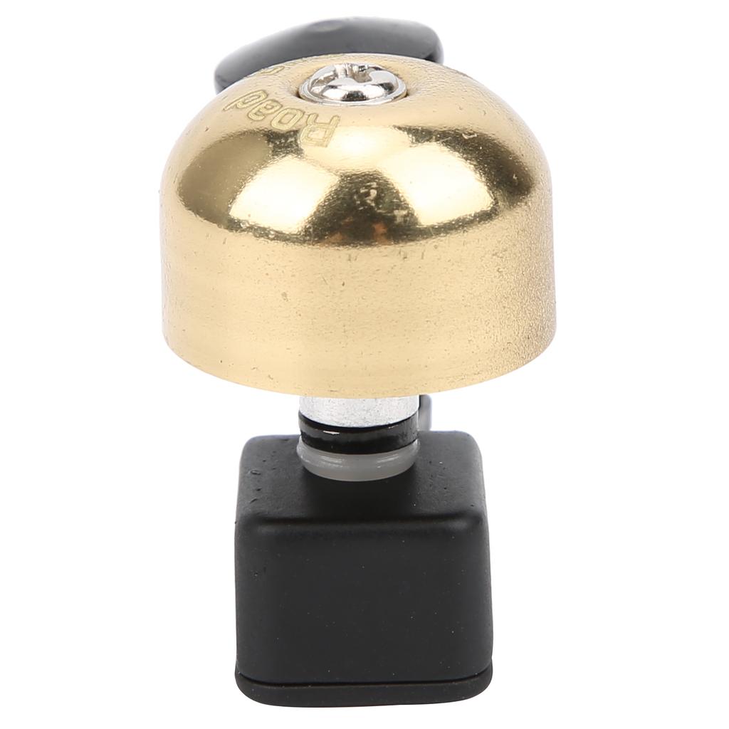 Small Mountain Bike Curved Handle Clip Bell Clear Noticeable Sound Bicycle Brass BellsGold