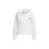 Sporty Casual Breathable Hooded Cropped Jacket Women Tops White HF2491