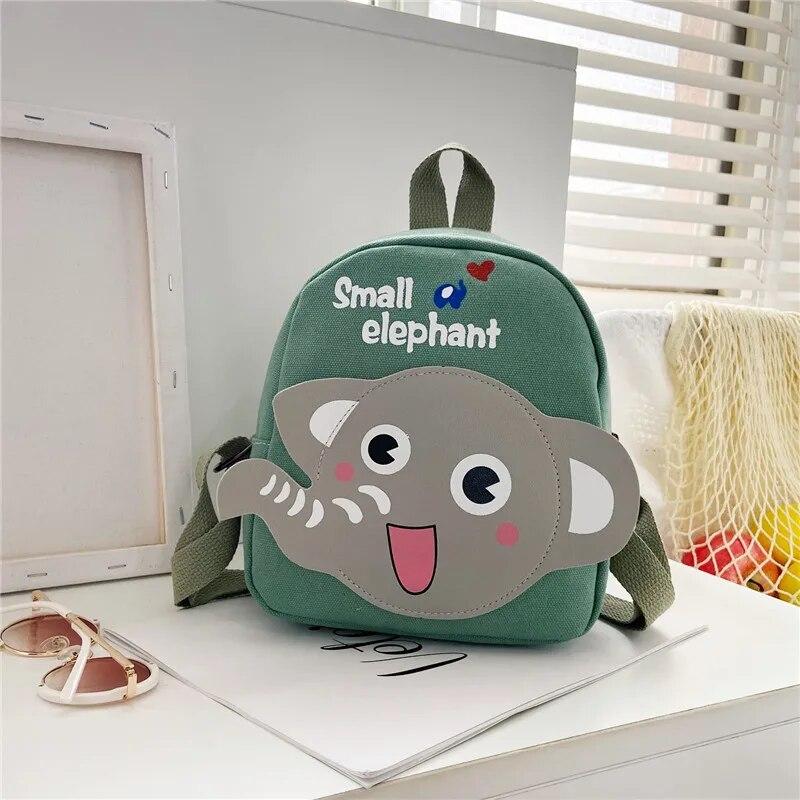 1 Piece Toddler Boy Girl Backpack Cute Cartoon Elephant Backpack for Little Kids Travel Outdoor Bag High Capacity Schoolbag
