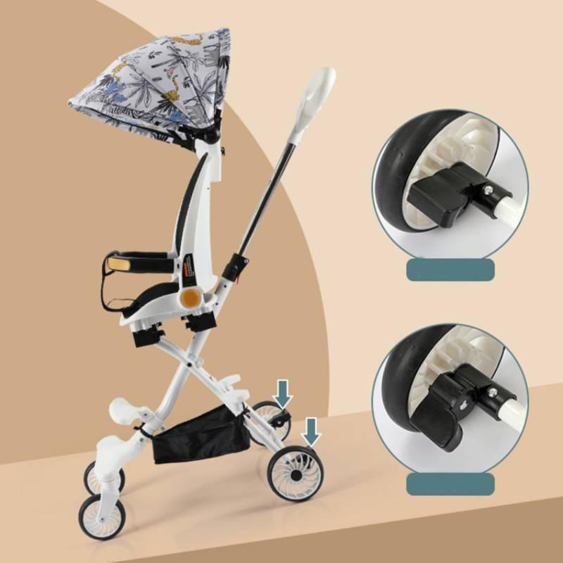 Stroller Ultra Kids Lightweight Foldable Convertible Seat One Rotation Button