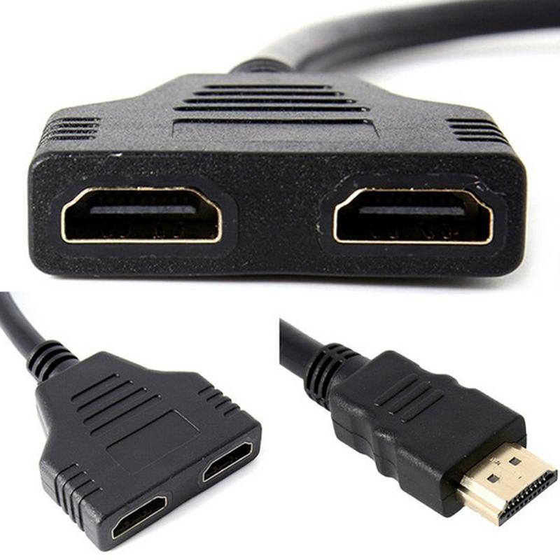 Мужчина разветвителя кабеля HDMI к двойному адаптеру разветвителя HDMI 2 женский Y в светодиоде HDMI Hd