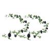 2pcs Artificial Black Rose Vine 78.7in Unique Faux Rose Vine Garland for Wedding Holiday Wall Decoration
