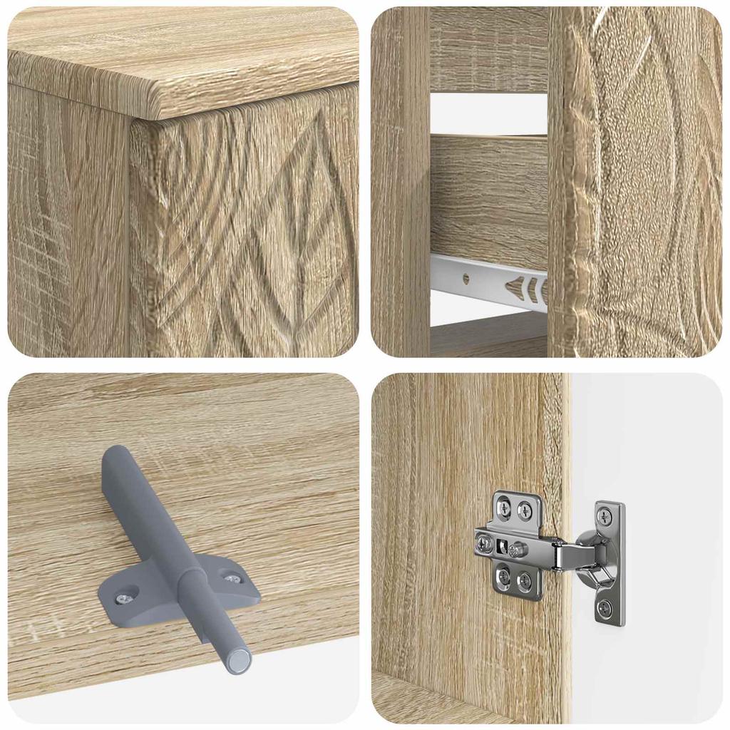 2 piece Bathroom Cabinet Set DELFT Sonoma Oak