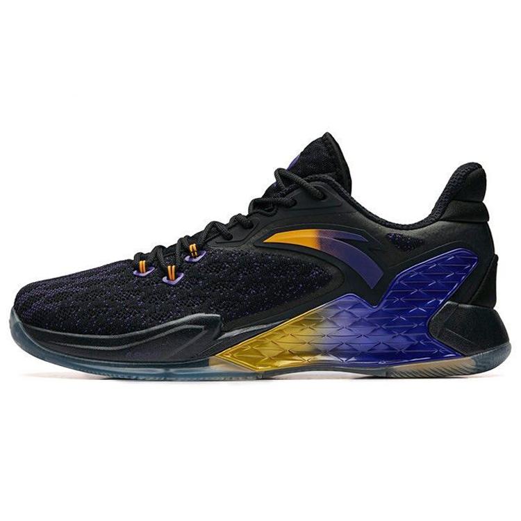 Anta RR5 Rajon Rondo 5 Нескользящие Легкие Низкие Баскетбольные Кроссовки для Выступлений Мужские Черно-Фиолетовые 11911160R-4