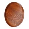 Round Natural Wood Serving Tray Wooden Plate Tea Food Server Dishes Water Drink Platter 21cm
