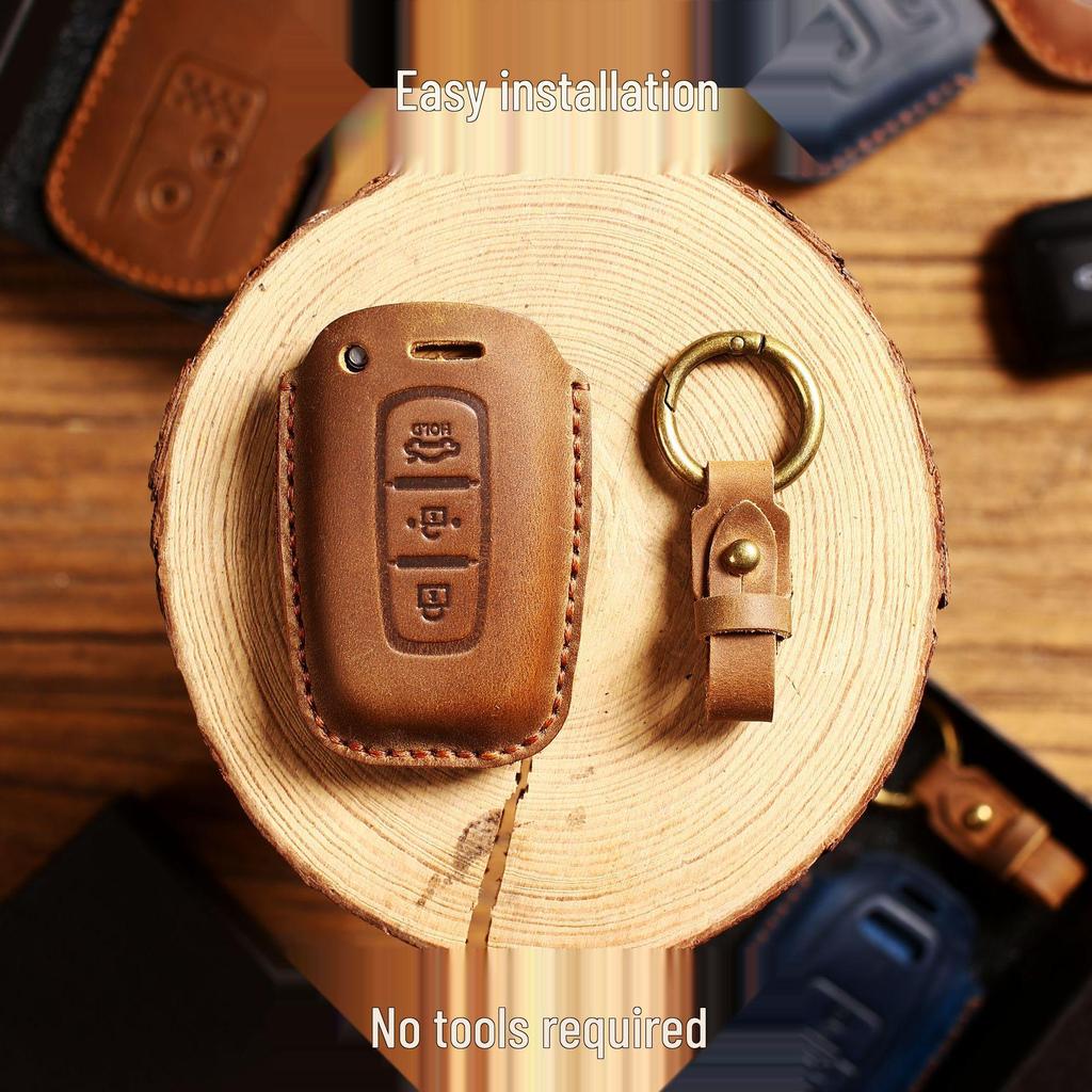 Чехол для ключа из натуральной кожи для Kia Carnival, Sportage, K3, Sorento, Pegas и Elantra