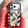 Marble Geometric Art Phone Case for iPhone 17 16 15 14 13 Pro Max Back Cover for 12 11 Pro Coque