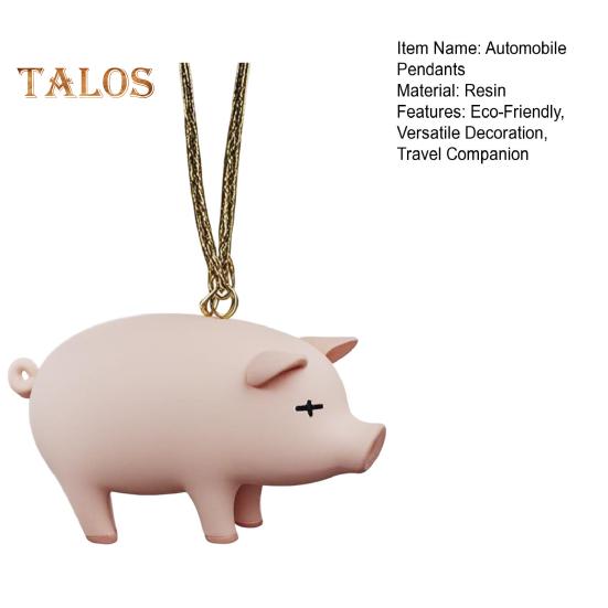Милая подвеска в виде свиньи, украшение для салона автомобиля, забавная, меняющая цвет жареная свинья, подвеска в виде поросенка, автомобильный аксессуар для зеркала заднего вида
