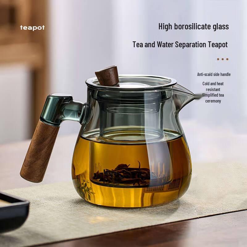 Niyeta Handmade Glass Tea-Water Separation Teapot