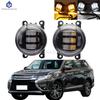 2x Fog Light Assembly for Mitsubishi Outlander 2016 2017 2018 2019 Car H11 Front Bumper LED Fog Lamp White Yellow 12V