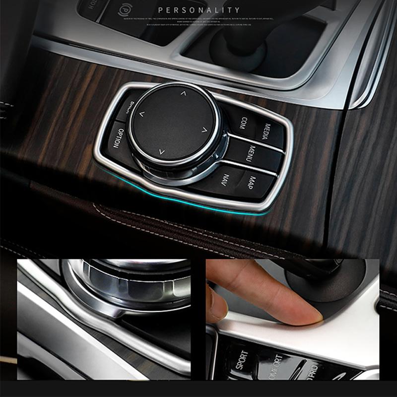 Для BMW 5 серии 6GT X3 X4 G01 G02 G32 G30 17-19 1 * рамка из нержавеющей внутренней центральной мультимедийной кнопки