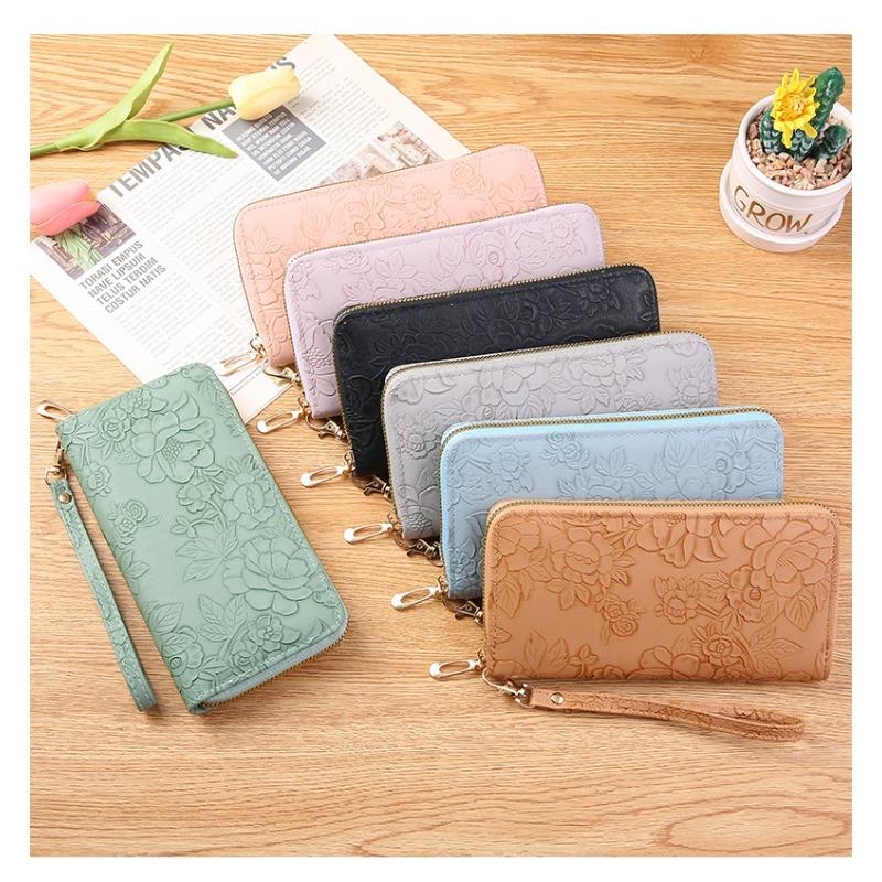 Женские кошельки Винтажный принт Длинный кошелек - Клатч Кошелек для монет Держатель для карт