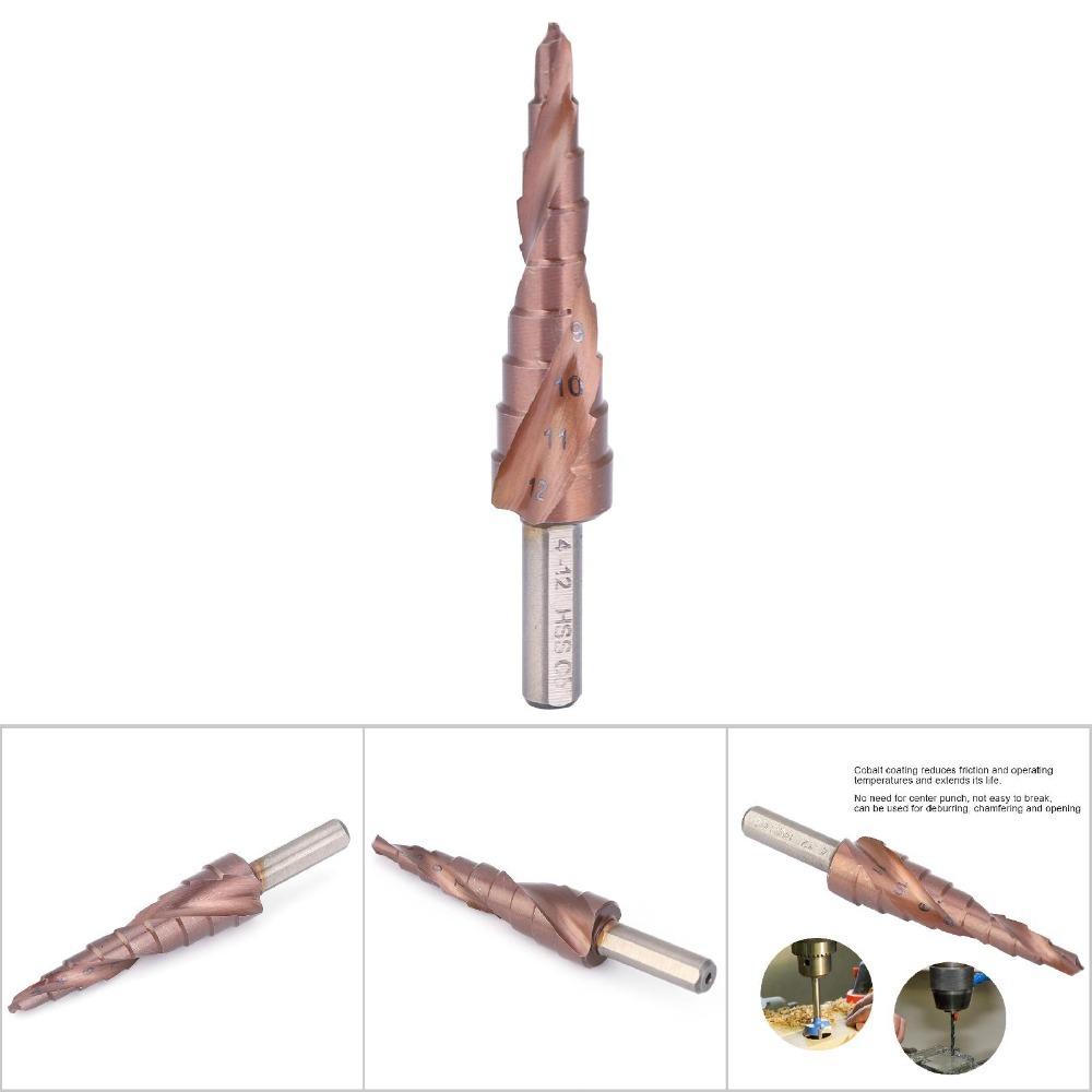 Cobalt Coating Step Drill Bit Triangular Shank Step Drill Bit Set Durable Hole Reamer Counterbore