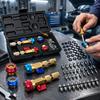 Набор инструментов для обслуживания портов с формованным кейсом для хранения, накатанная рукоятка R1234YF, латунь