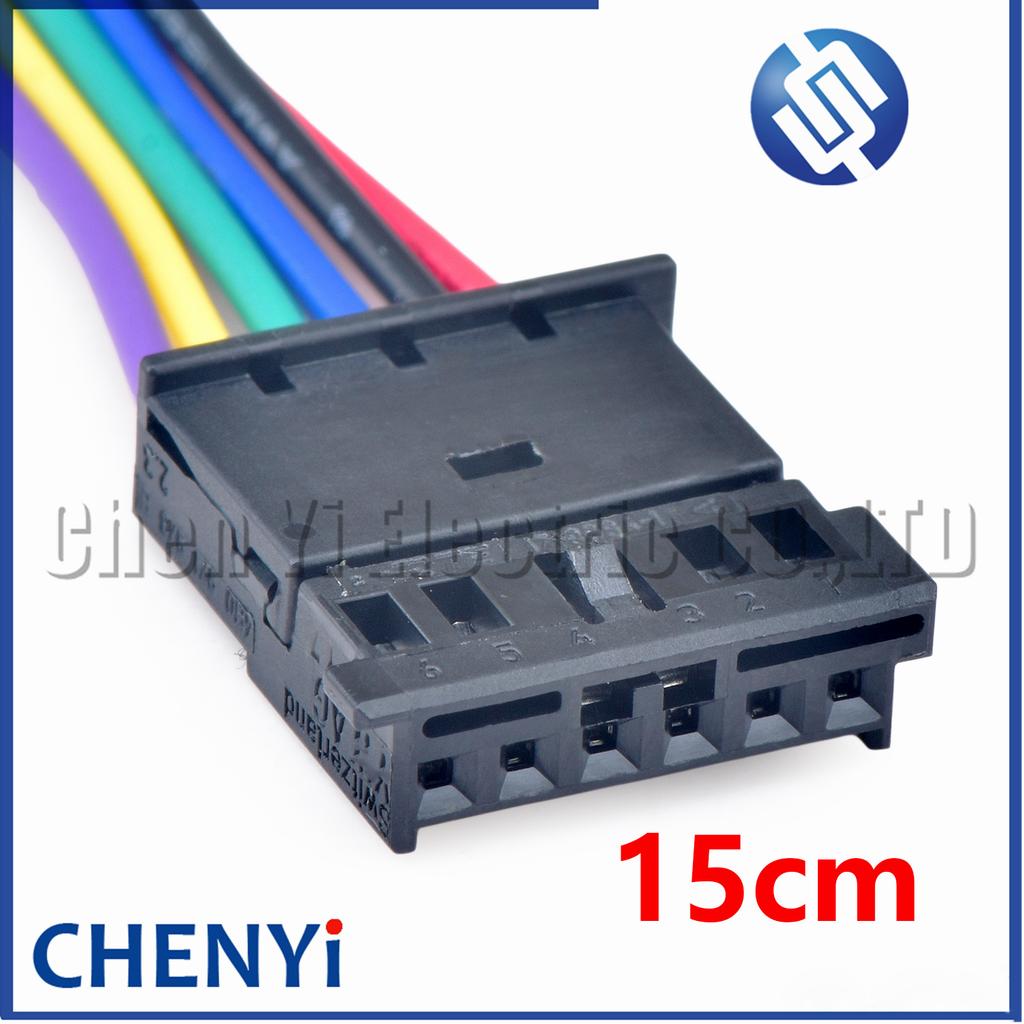 6 Pin Automotive Trunk License Plate Light Connector Steering Wheel Plug 1719684-1 1703874-1 4B0971978B 4B0 971 978 for VW BMW