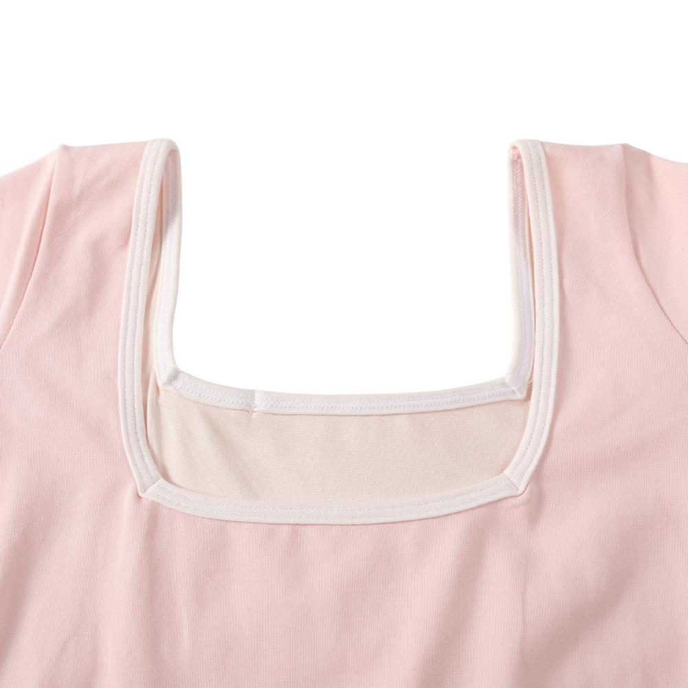 Детские гимнастические купальники для девочек с коротким рукавом, хлопковые с тюлем, детская одежда для балета, танцевальное платье, гимнастический боди