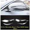 Накладка на полоску бокового зеркала заднего вида для Mercedes Benz C CLASS W205 Седан 2014 - Аксессуары из нержавеющей стали Комплект для экстерьера