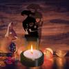 Halloween Horror Candle Holder Women Crow Skull Candle Shadow Caster Decoration Votive