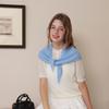 Однотонный шерстяной вязаный треугольный шарф для женщин, можно носить как фальшивый воротник, декоративный шарф для помещений с кондиционером, модная шаль