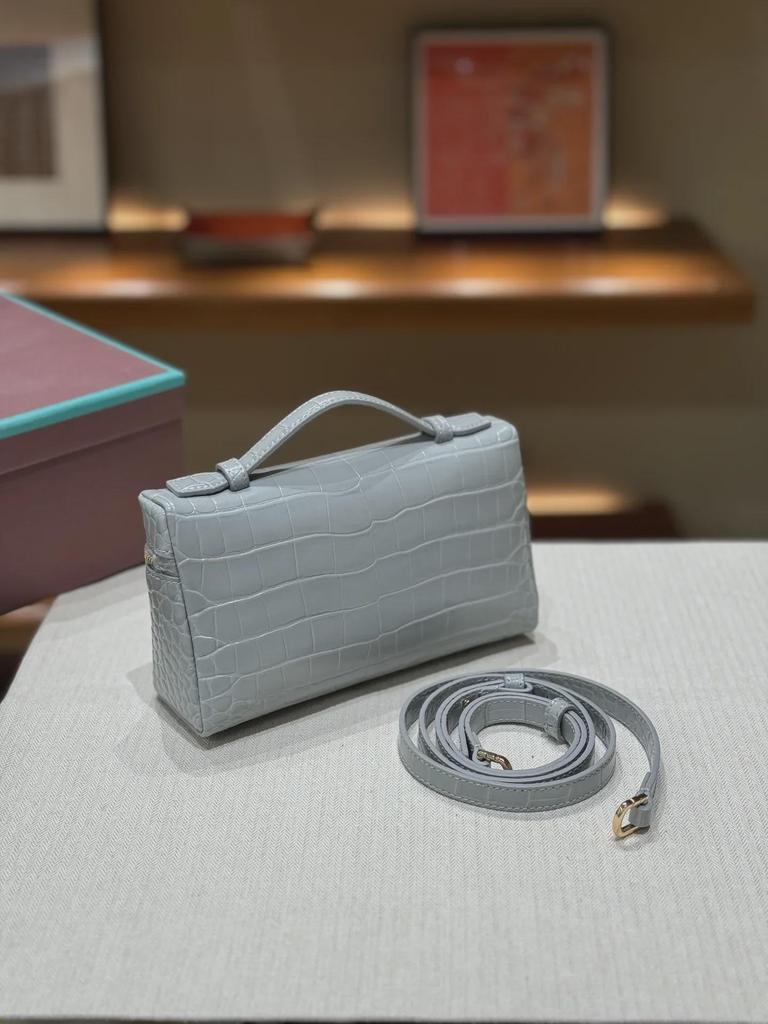 Роскошная сумка через плечо из кожи крокодила и страуса