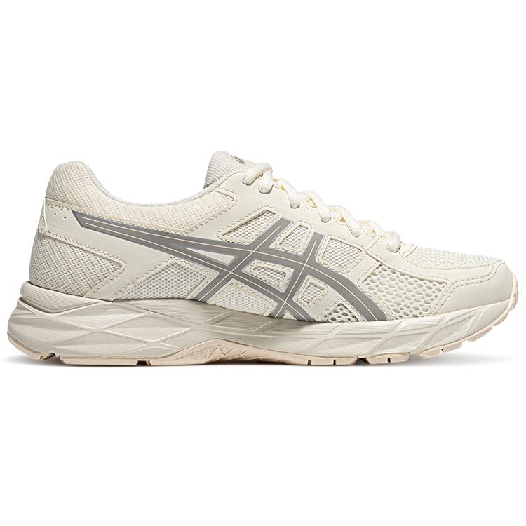Asics Gel-Contend 4 Comfortable Breathable Durable Low-Top Running Shoes Women Running Shoes Off-White T8D9Q-203