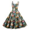 Women's Casual Fashion Print Sexy Off Shoulder Punk Retro Dress Retro Dress Dress