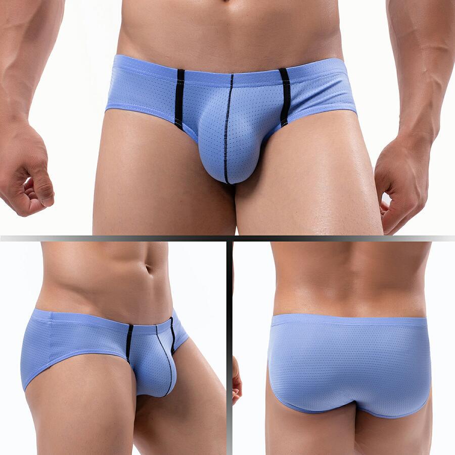 Мужские плавки-шорты Ice Silk Mesh с низкой талией (Е-093) - Японский, корейский, европейский и американский стили