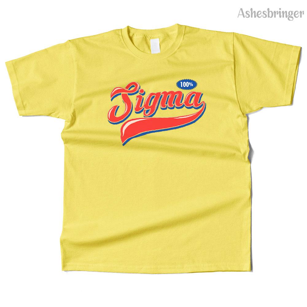 Unisexs Cotton 100 Sigma Graphic Funny T Shirt Street Casual Style Tee for Unisex and Women
