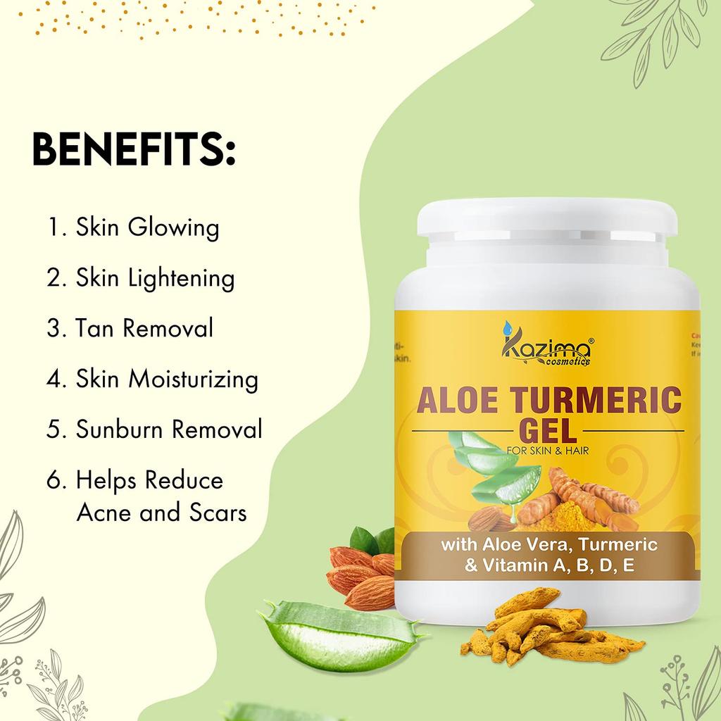 Гель с Алоэ и Куркумой (500 г), Aloe Turmeric Gel,  Kazima