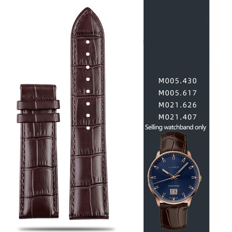Кожаный ремешок для Mido Helmsman m005 Оранжевый Руль m005614 m005430A Мужская часовая цепочка с браслетом-бабочкой 22 мм 23 мм